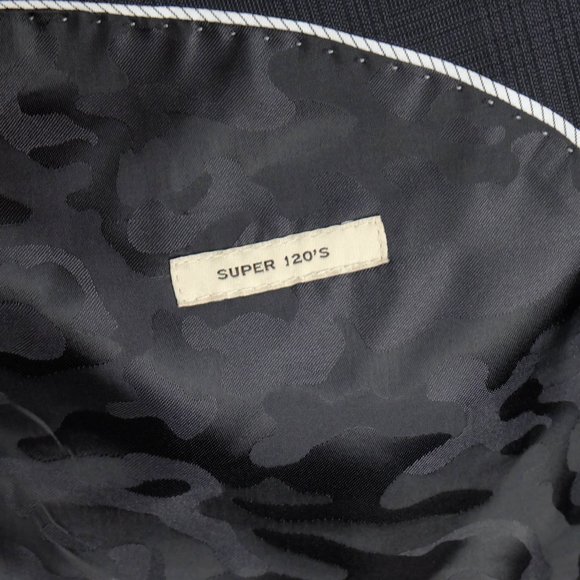 Joseph Abboud Blazer Jacket Mens 48R Black Check Super 120s Wool Slim Fit - Picture 13 of 16